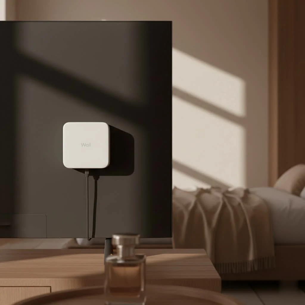 Apple Watch charging on a wall adapter