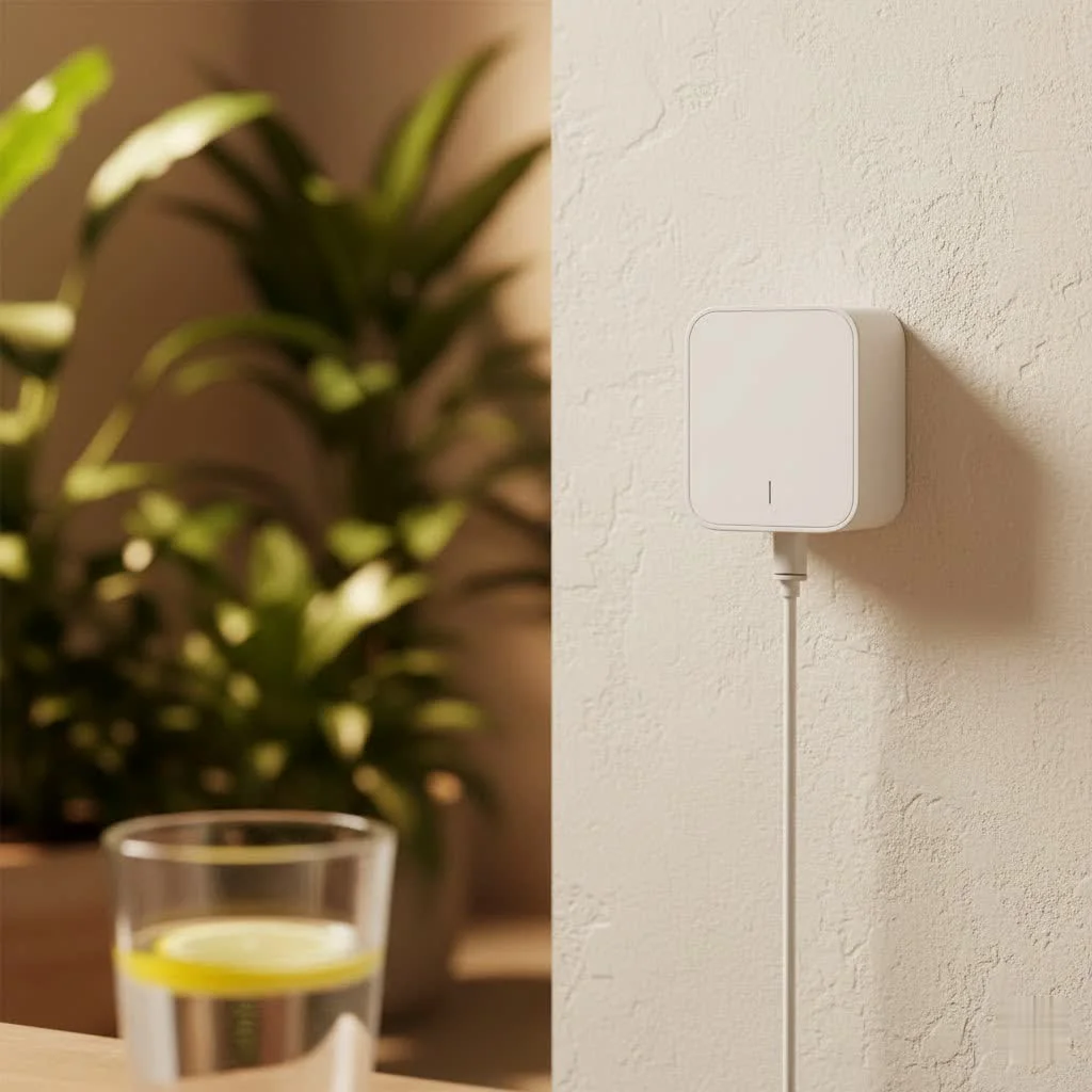 Close-up of various wall plugs for chargers, including USB-A and USB-C types