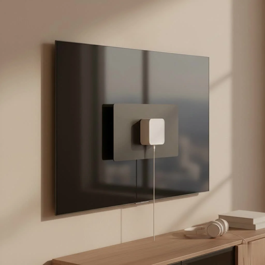 Compact retractable wall charger with USB-C and USB-A ports